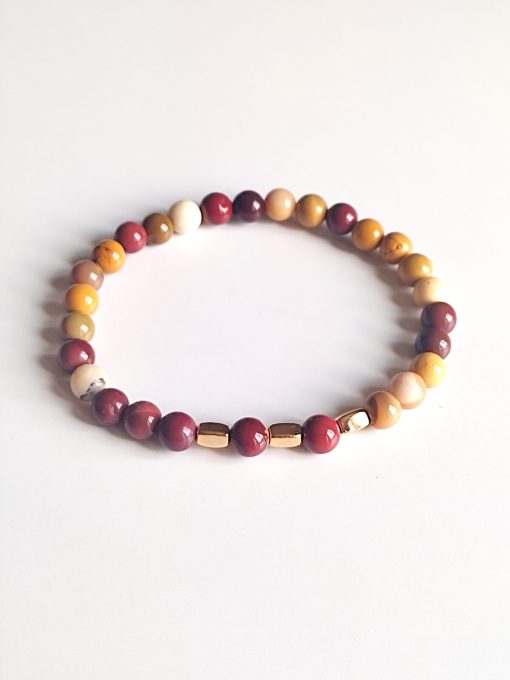 Pulsera básica de Piedra natural pequeña de Ágata Sanguina