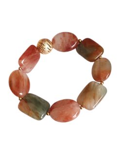 Pulsera básica  de Piedra natural de Ágatas Planas