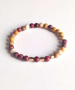 Pulsera básica de Piedra natural pequeña de Ágata Sanguina