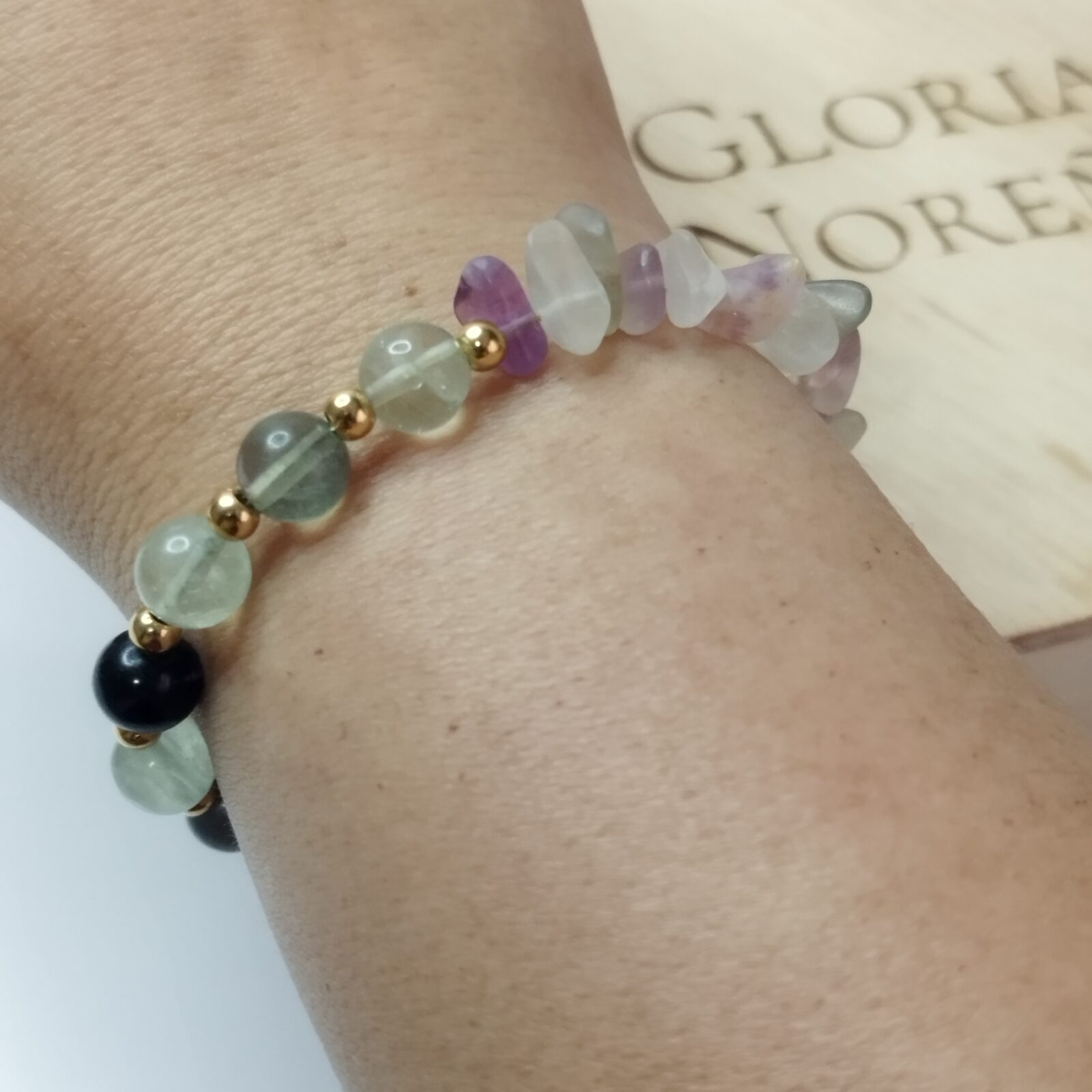 PULSERA MANO - FLUORITA GLORIA NOREÑA